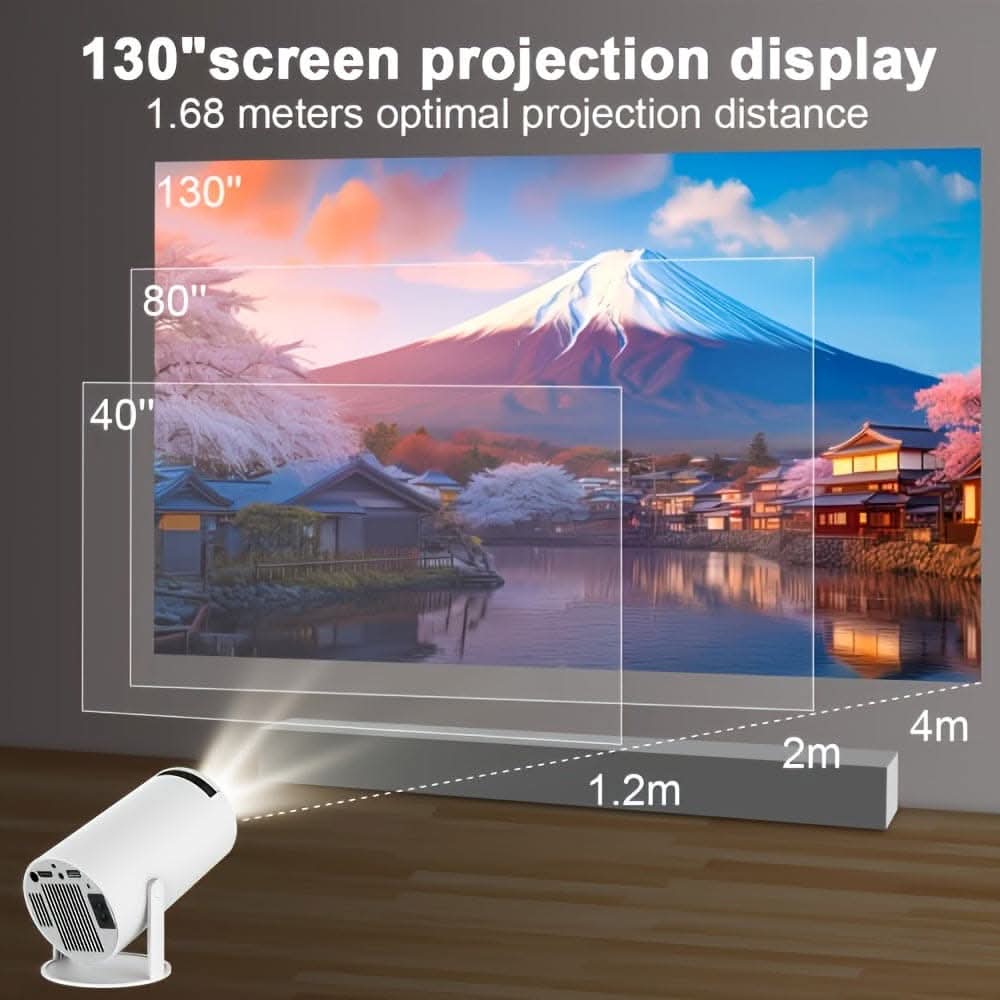 4K Full HD Projector - 3000+ Lumens, Home Theater & Gaming Projector