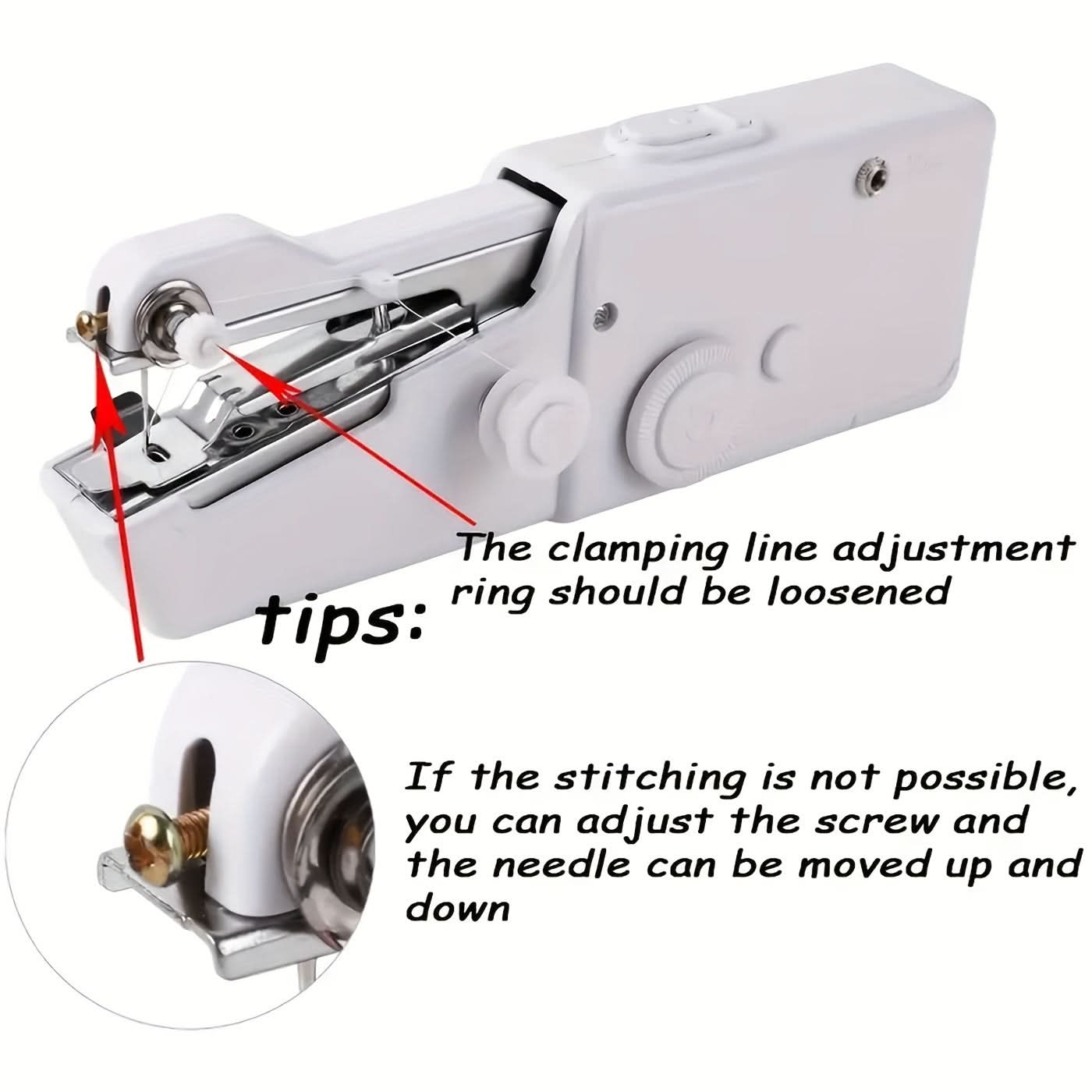 Compact Handheld Sewing Machine for Quick Repairs