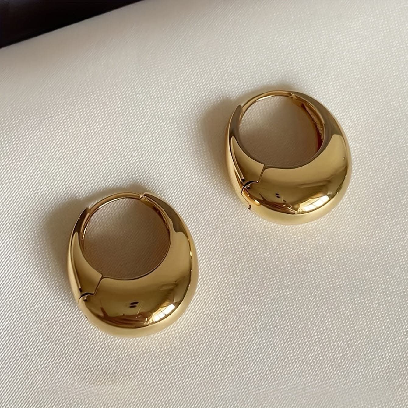 Vintage Copper Geometric Hoop Earrings