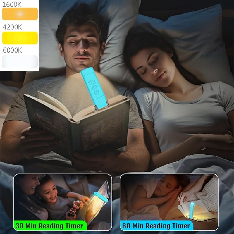 USB Rechargeable LED Book Light – Dimmable Clip-On Reading Lamp