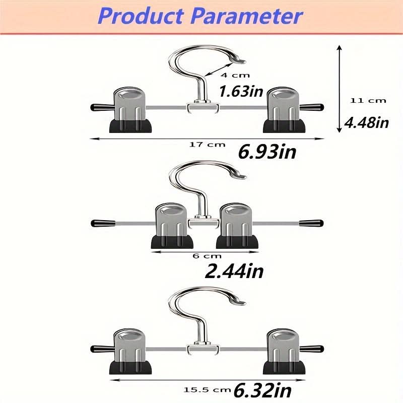 8-Pack Stainless Steel Pants Hangers