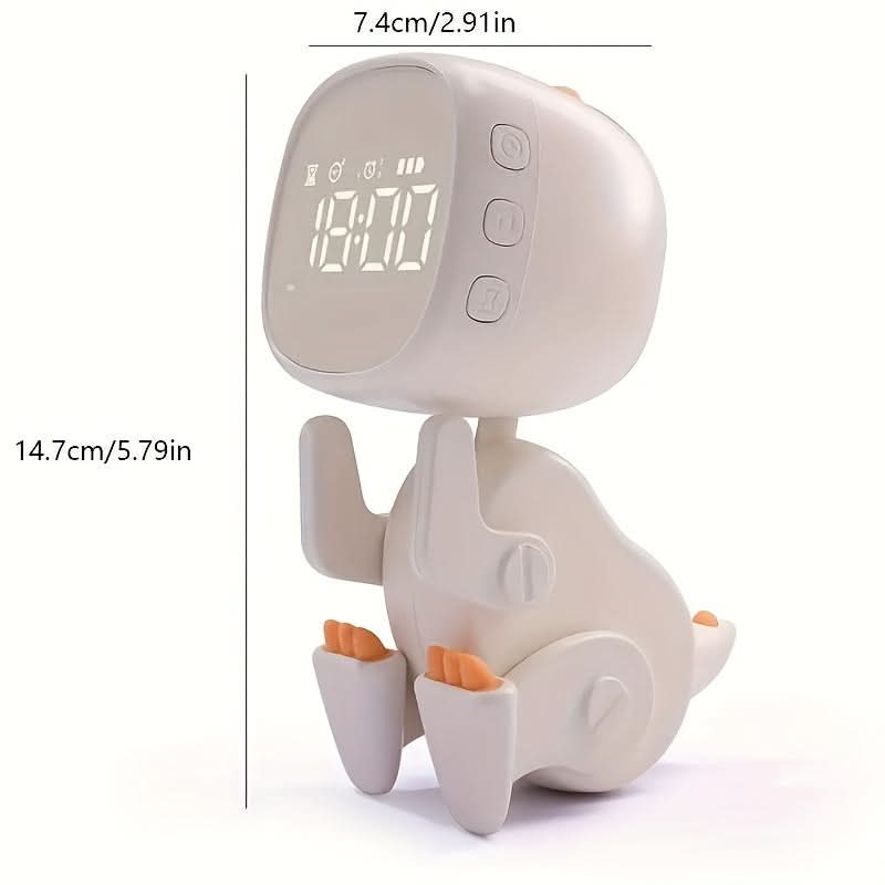Dynamic Dinosaur Alarm Clock – USB Rechargeable