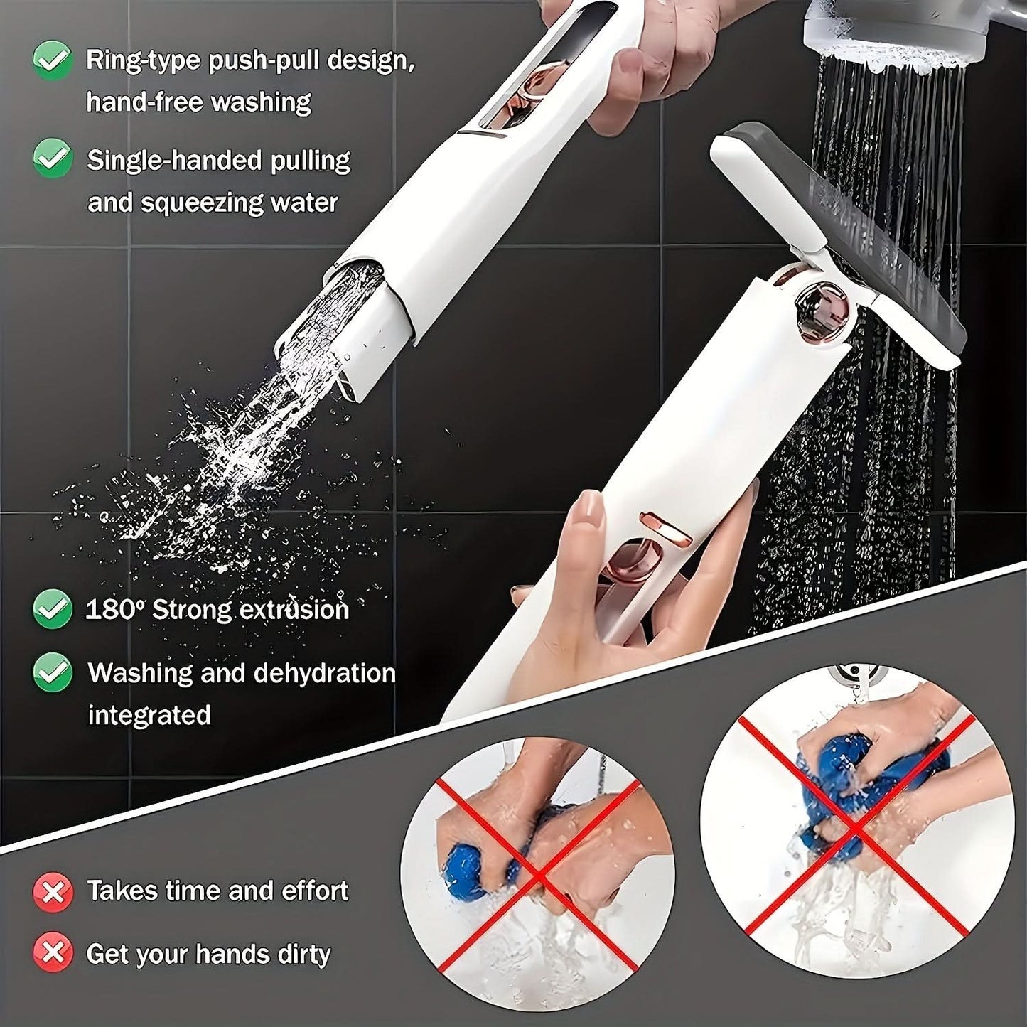 Mini Hand-Free Sponge Mop for Windows & More