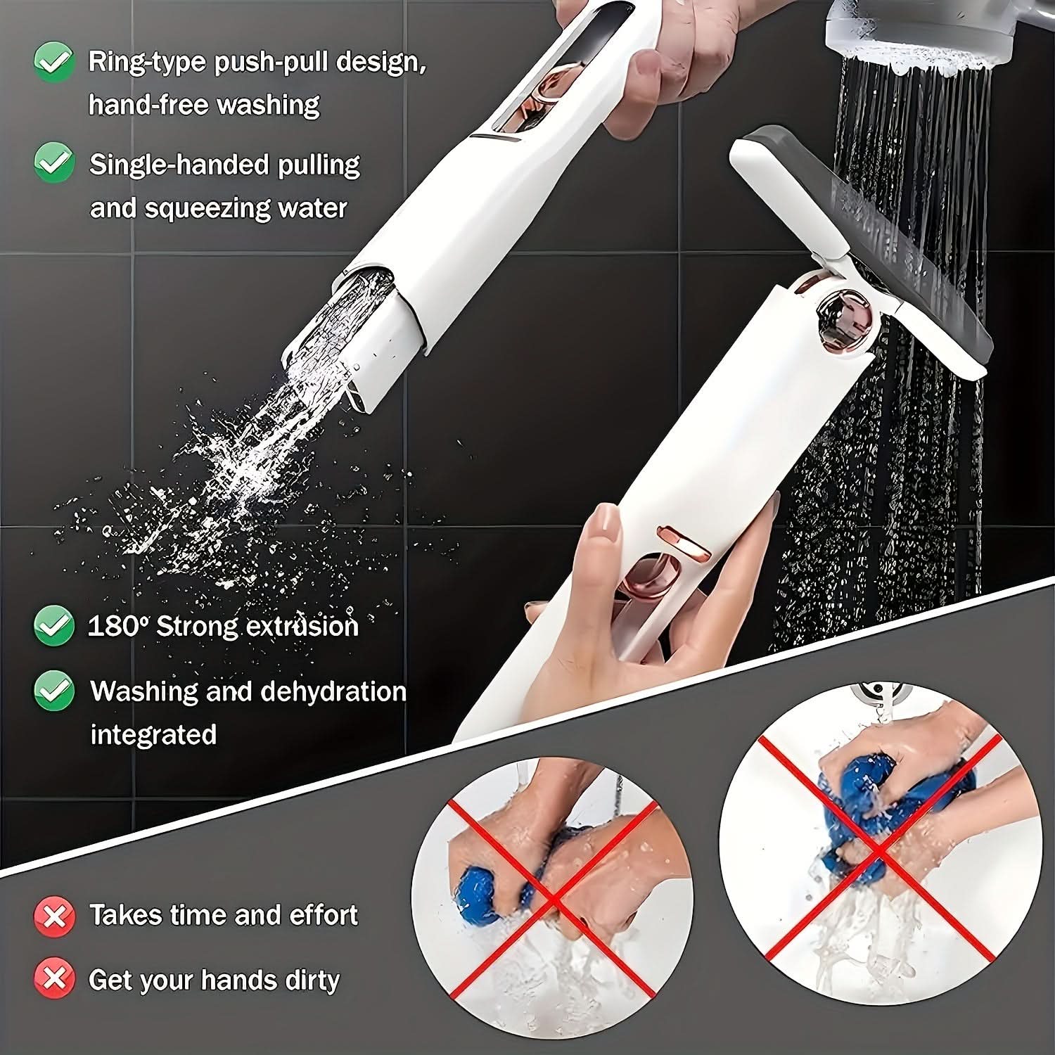 Mini Hand-Free Sponge Mop for Windows & More