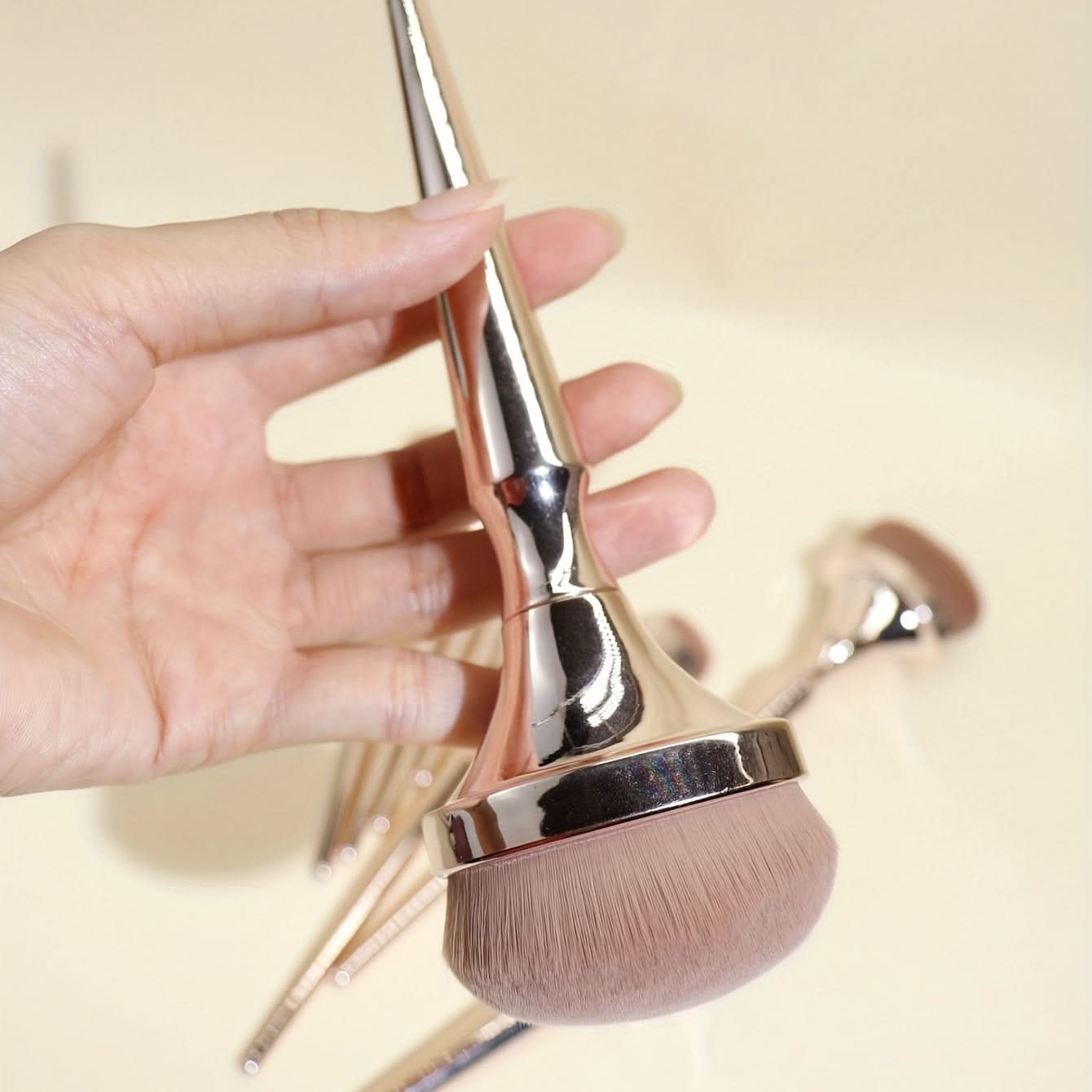 9-Piece Rose Gold Makeup Brush Set