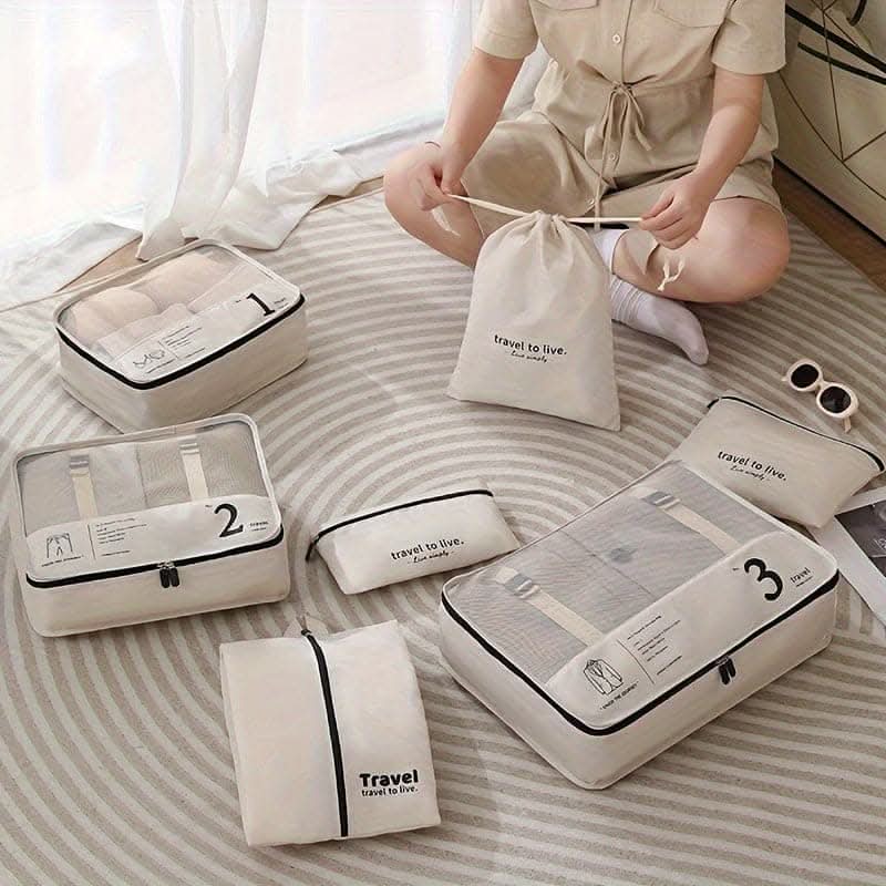 7-Piece Travel Packing Cubes Set