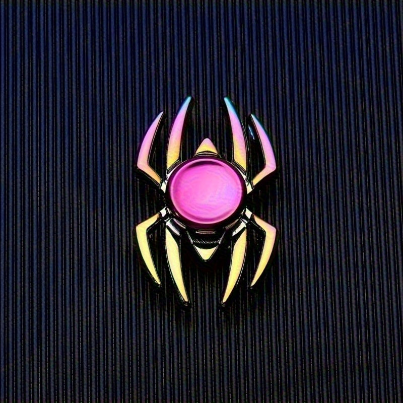 Spider Spinner Stress Relief Toy for Adults – Colorful Metal Fidget Gyro