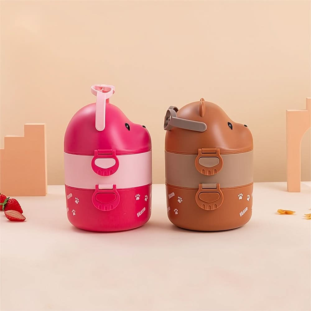 Bear-Shaped Kids Lunch Box - Portable, Durable