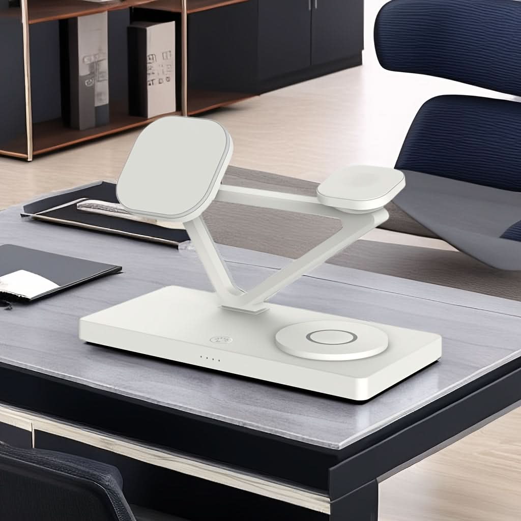 15W Magnetic 5-in-1 Wireless Charging Station with Night Light