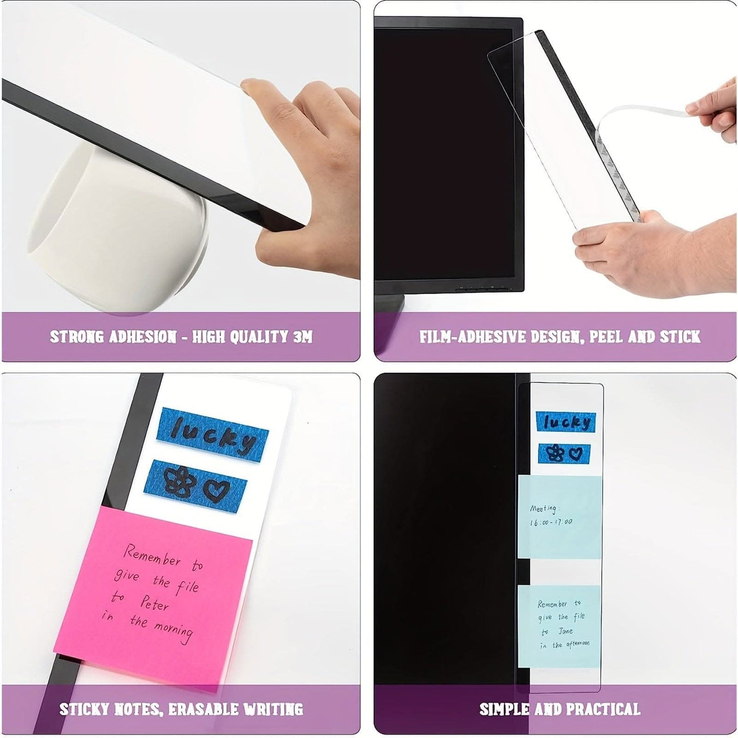 Sleek Monitor Memo Board Clip – Stylish Note Holder