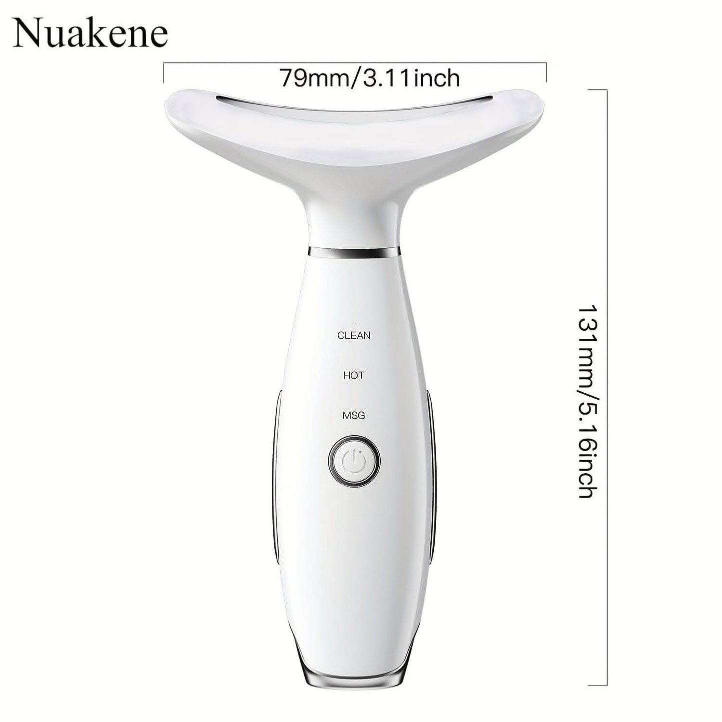 Rechargeable Facial And Neck Massager With Tri-Color LED And Heating Mode