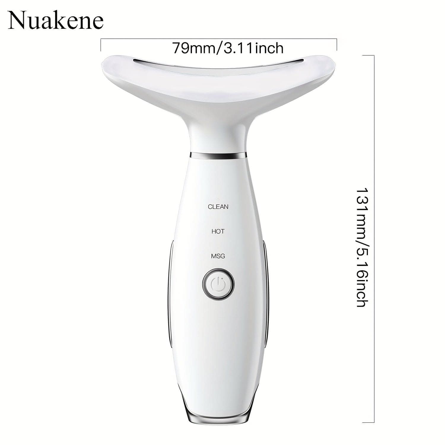 Rechargeable Facial And Neck Massager With Tri-Color LED And Heating Mode