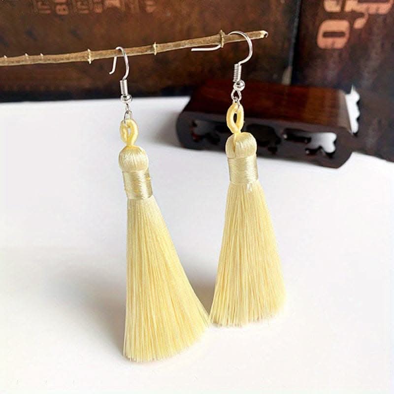 Colorful Tassel Dangle Earrings – Boho Ethnic Style