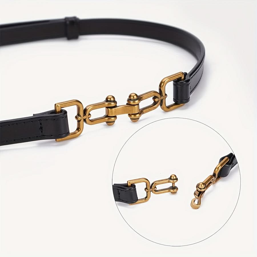 Luxurious Leather Thin Belt for Women
