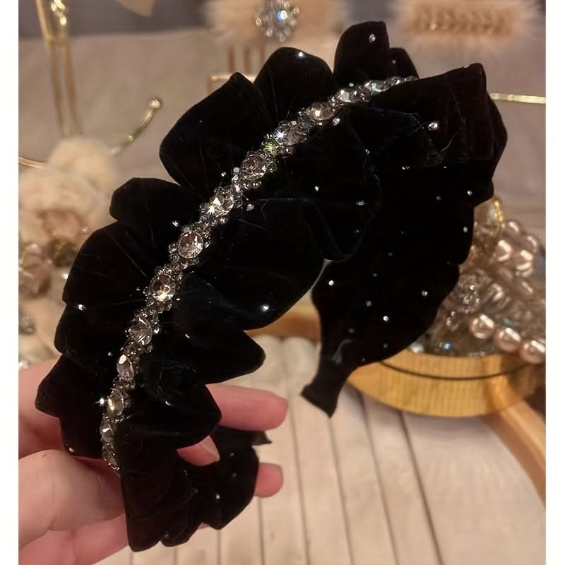 Elegant Vintage Rhinestone Acrylic Headband for Women
