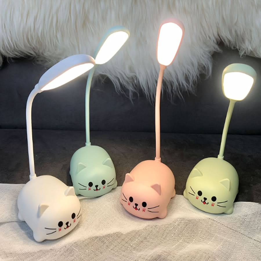 Cute Cartoon Cat LED Table Lamp – USB Rechargeable