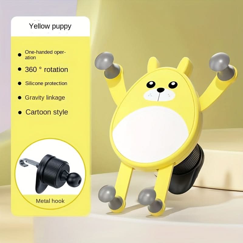 Creative Cat-Shaped Car Phone Mount-Universal ABS Dashboard
