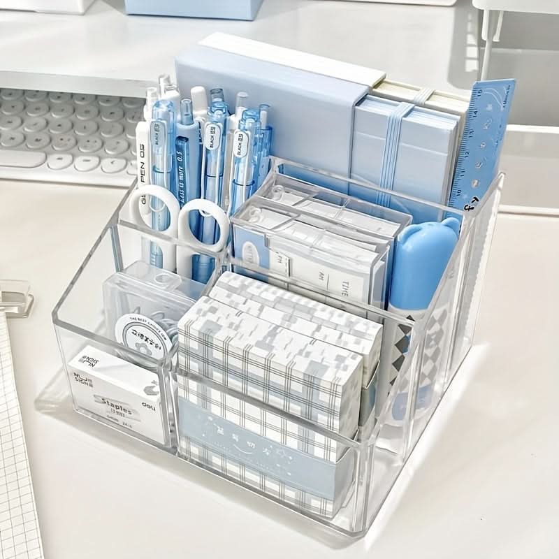 Clear Acrylic Desk Organizer with Pen Holder