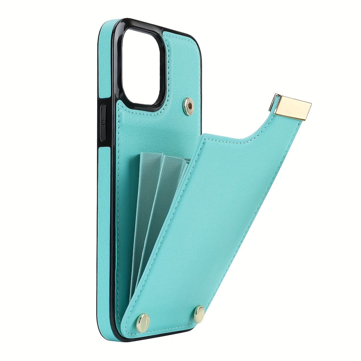 Retro Faux Leather iPhone Case with Card Slot