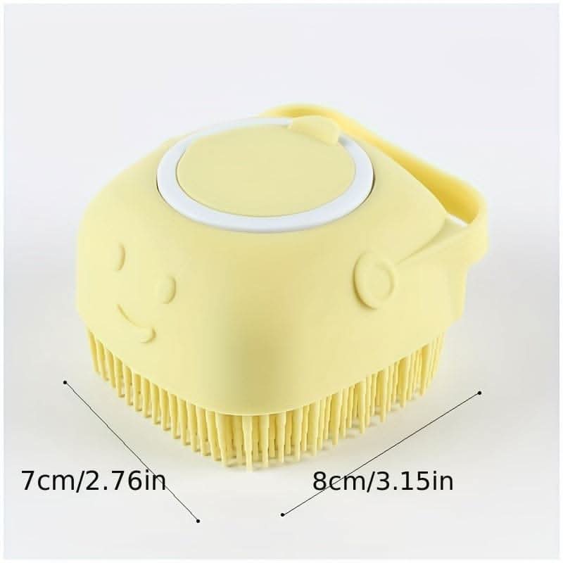 Silicone Pet Shampoo Brush with Storage