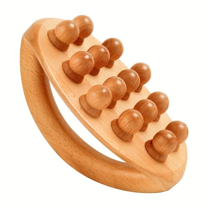 Wood Gua Sha Massage Sticks – 12 Bead Design