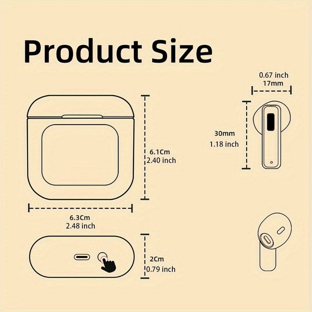 True Wireless Earbuds with Smart Touch Screen