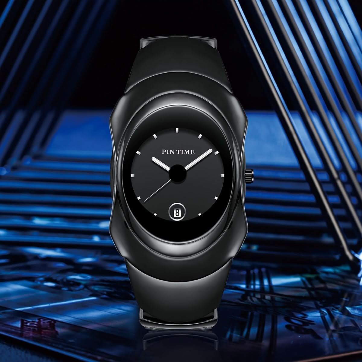 Men’s Ultra-Thin Quartz Business Watch – Stainless Steel Look, Date Display