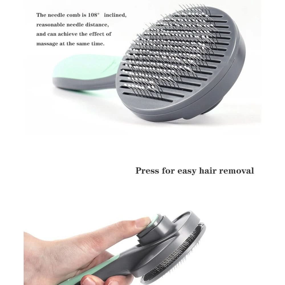 Professional Slicker Pet Hair Remover Brush - Self-Cleaning Tool for Dogs & Cats