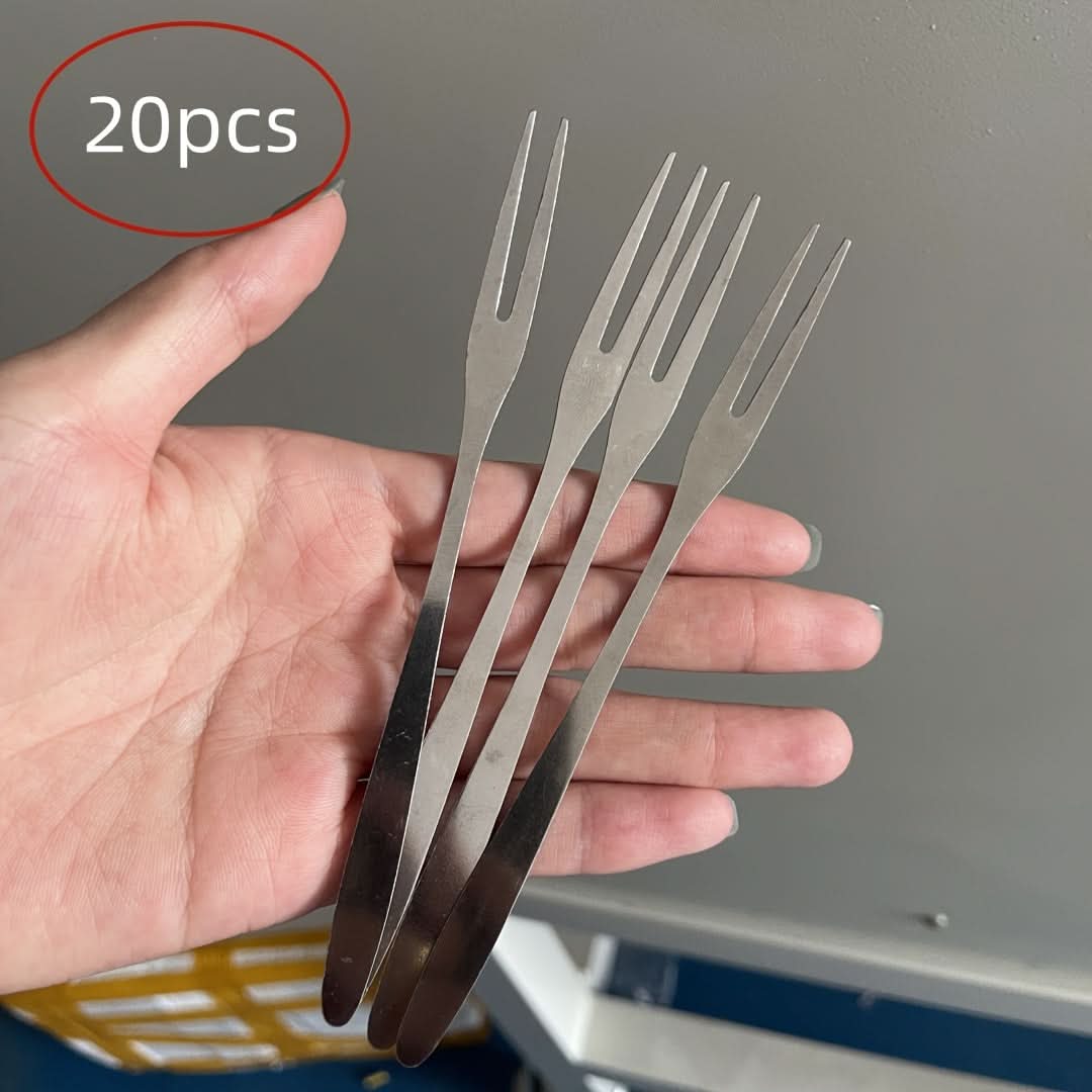 20-Piece Stainless Steel Mooncake Fork Set
