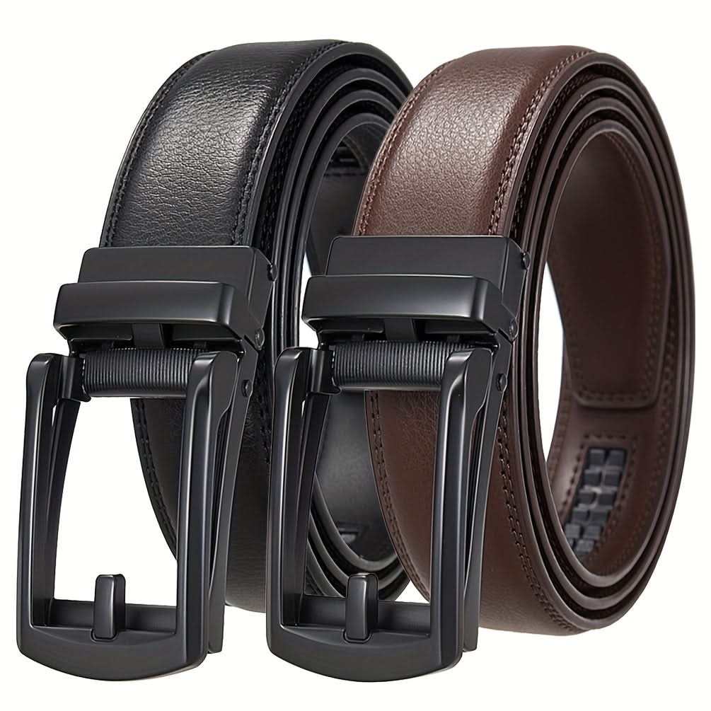 Men’s Leather Belt with Automatic Buckle