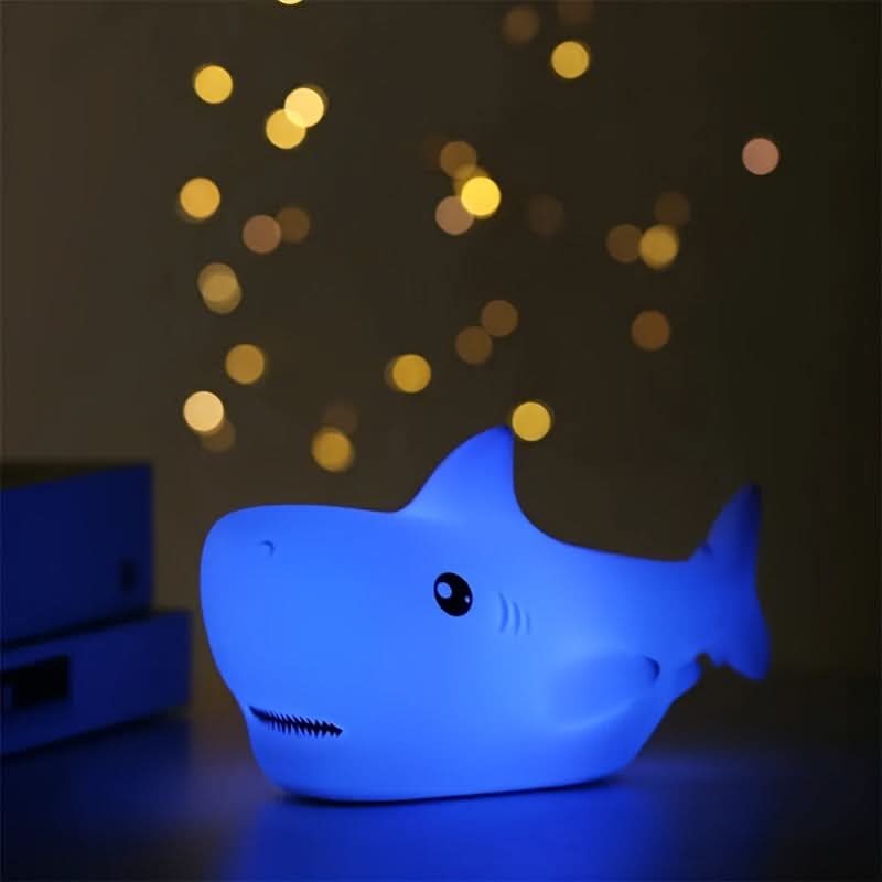 USB Rechargeable Shark Night Light, Color-Changing