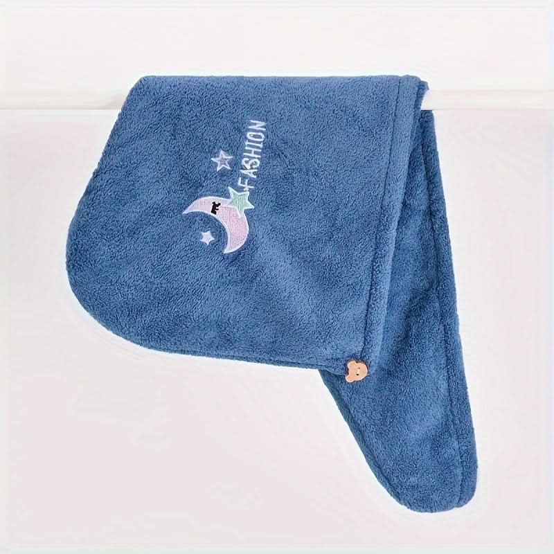 Soft & Absorbent Embroidered Hair Drying Cap