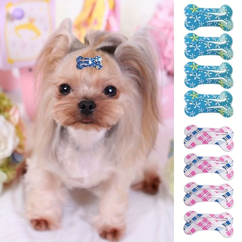10-Pack Colorful Pet Hair Clips for Grooming
