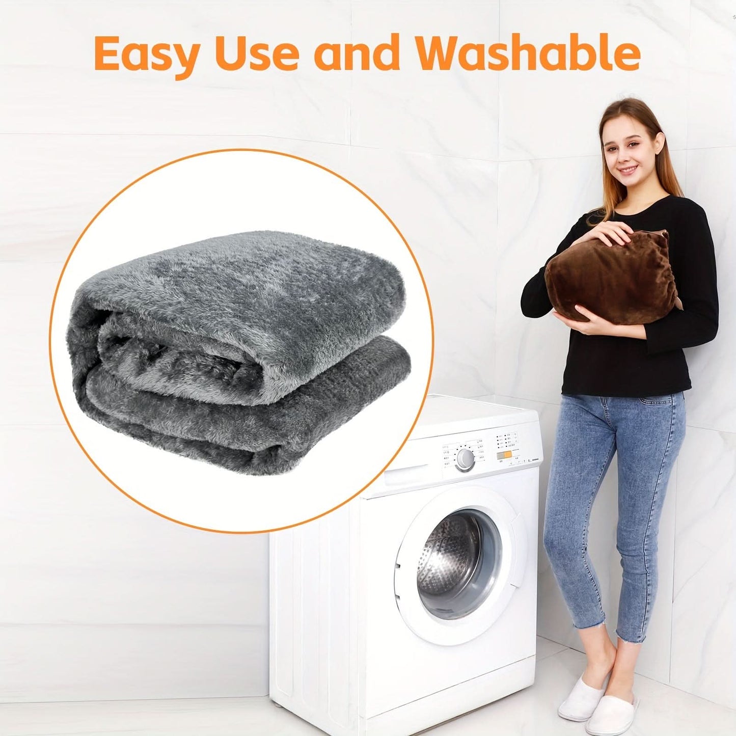 USB Electric Heated Blanket with 5 Temperature Settings