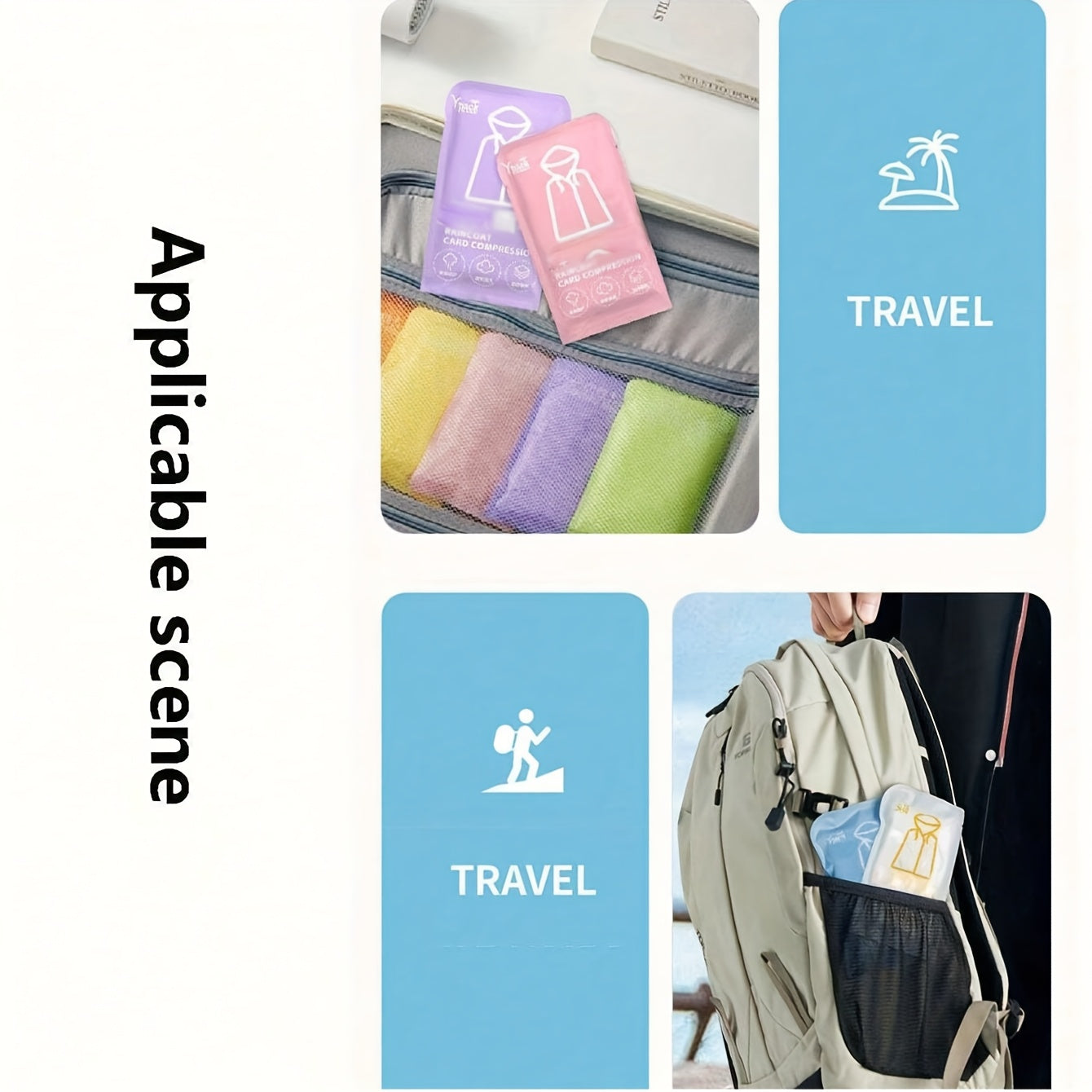 5-Pack Disposable Waterproof Raincoats – Portable Travel Rainwear