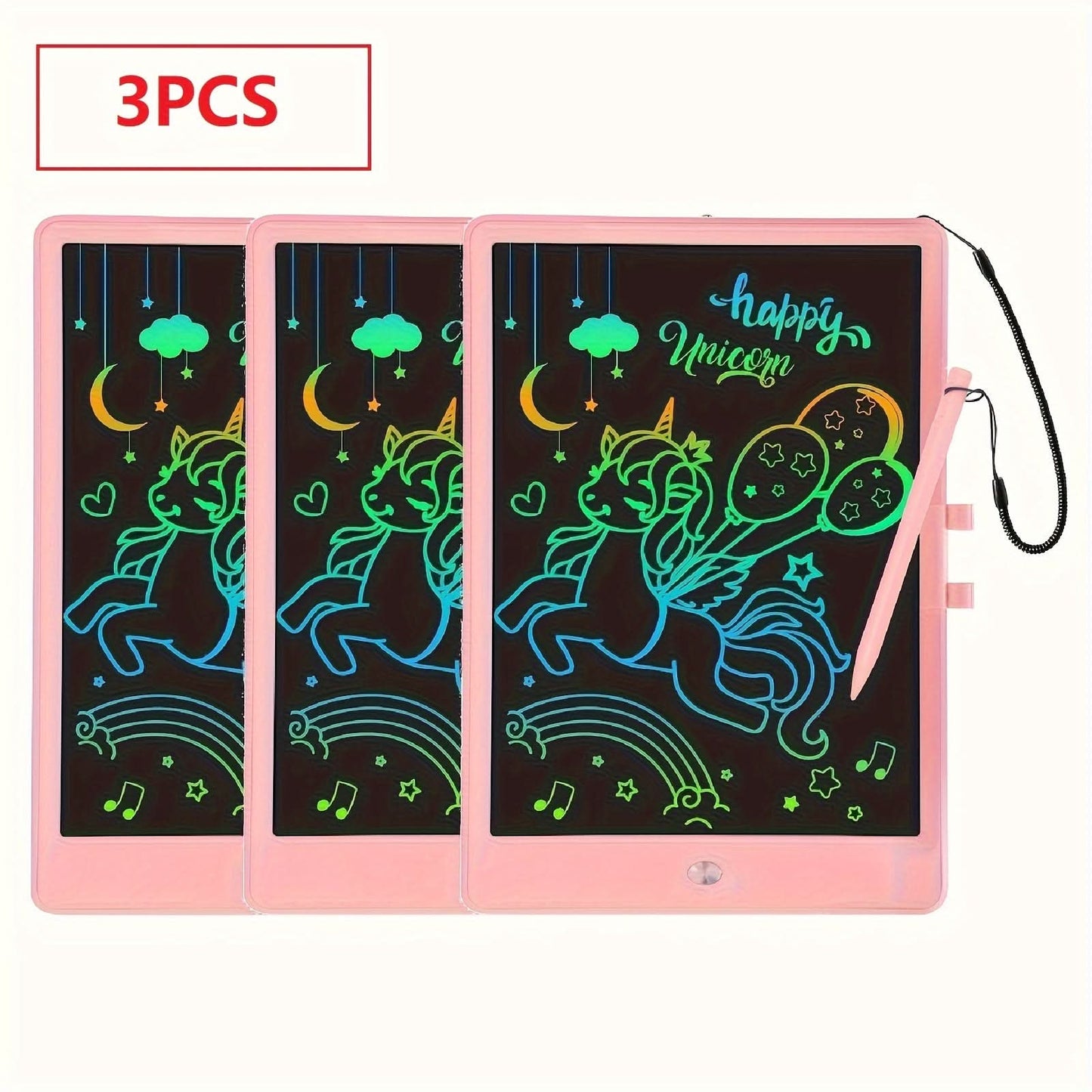 3-Pack 10-Inch LCD Writing Board for Kids – Erasable, Reusable