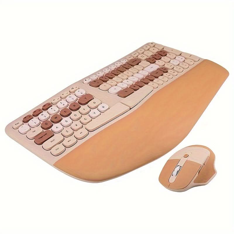 Ergonomic Wireless Keyboard & Mouse Set - 2.4G Wireless