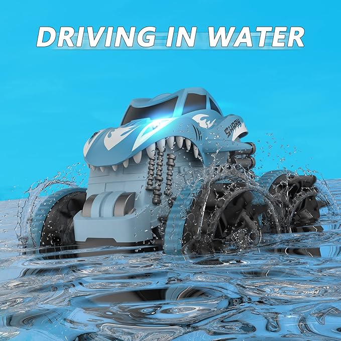 Remote Control Amphibious Shark Stunt Car