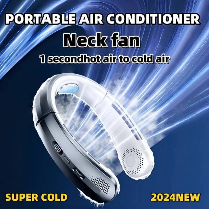 Adjustable Portable Neck Fan – Dual Cooling Design