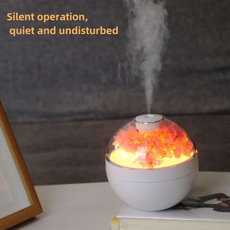 USB Powered Flower Humidifier with Aromatherapy