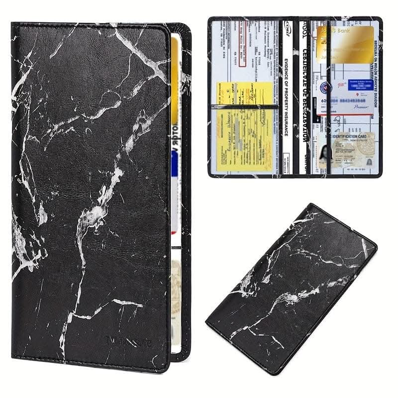 Car Registration & Insurance Card Holder – PU Leather