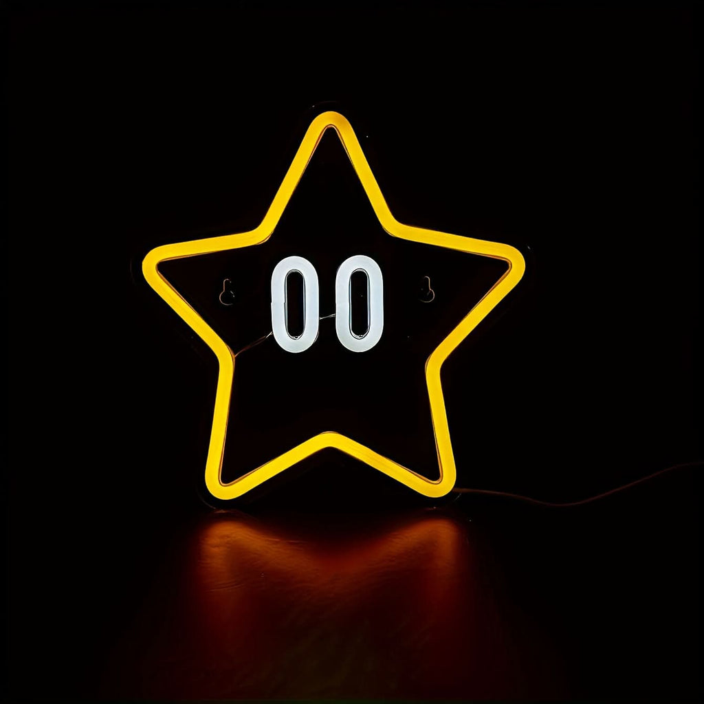 Star-Shaped LED Neon Wall Light, USB Powered