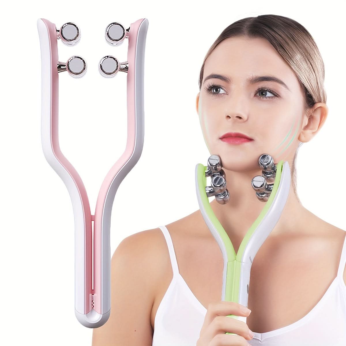 V-Face Slimming Roller Massage Device - EMS Face Massager for Women