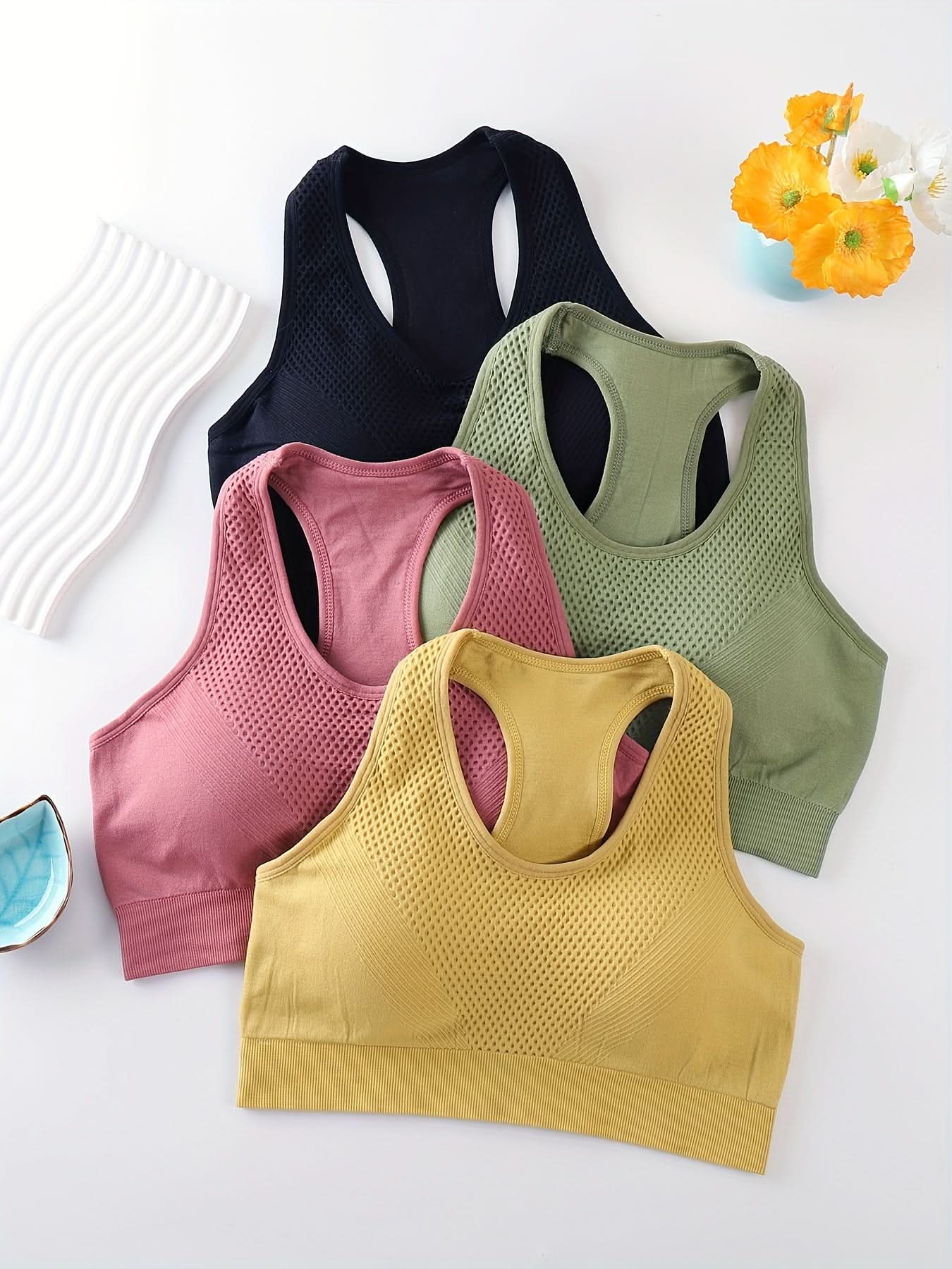 4-piece Pack Women’s Racerback Sports Bras