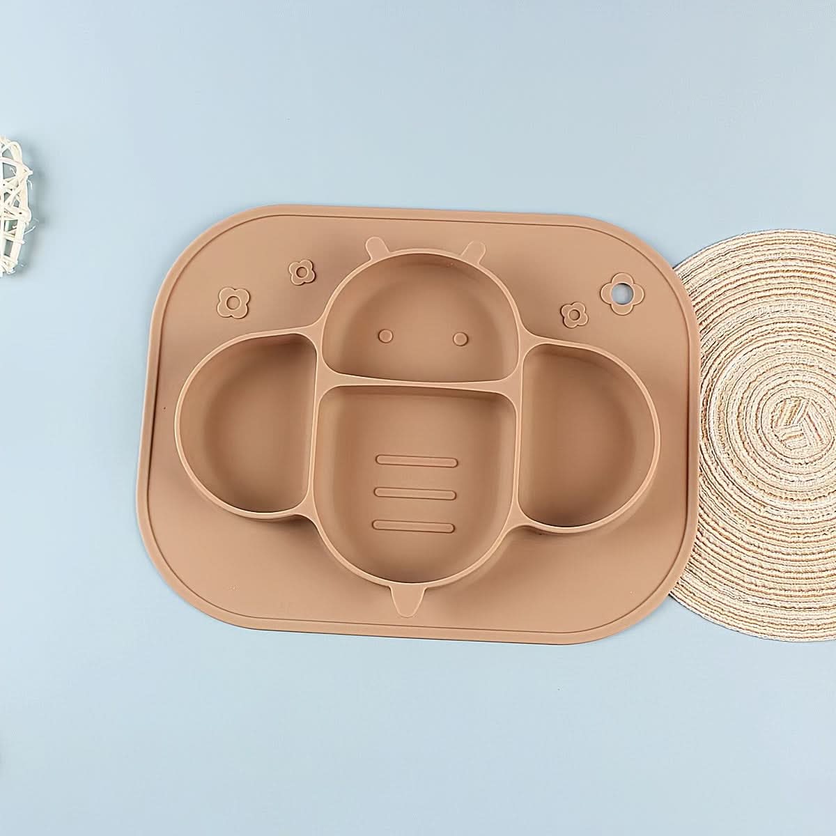 Food-Grade Bee Silicone Kids Dinner Plate