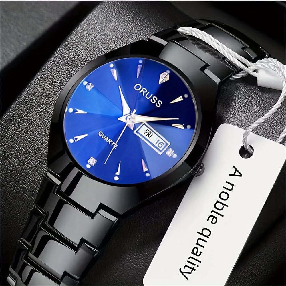Ruggedly Stylish Gentleman’s Watch – Waterproof with Calendar Display