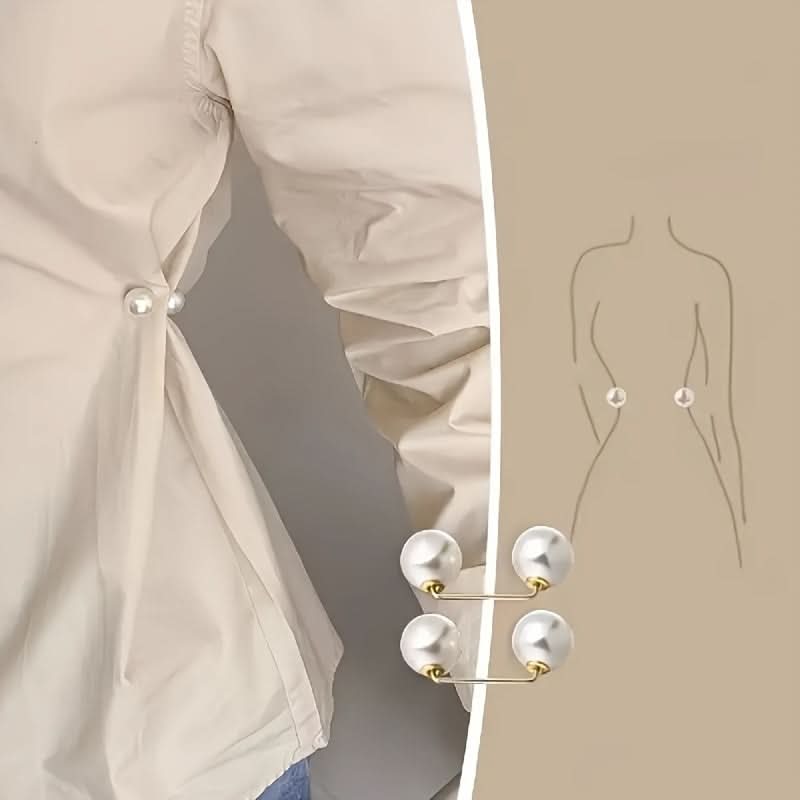 Elegant Pearl-Backed Clothespins in White - Chic Sewing Accessory