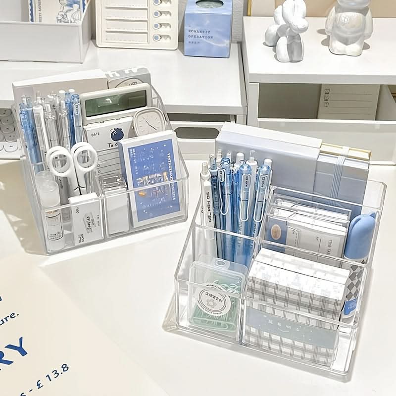 Clear Acrylic Desk Organizer with Pen Holder