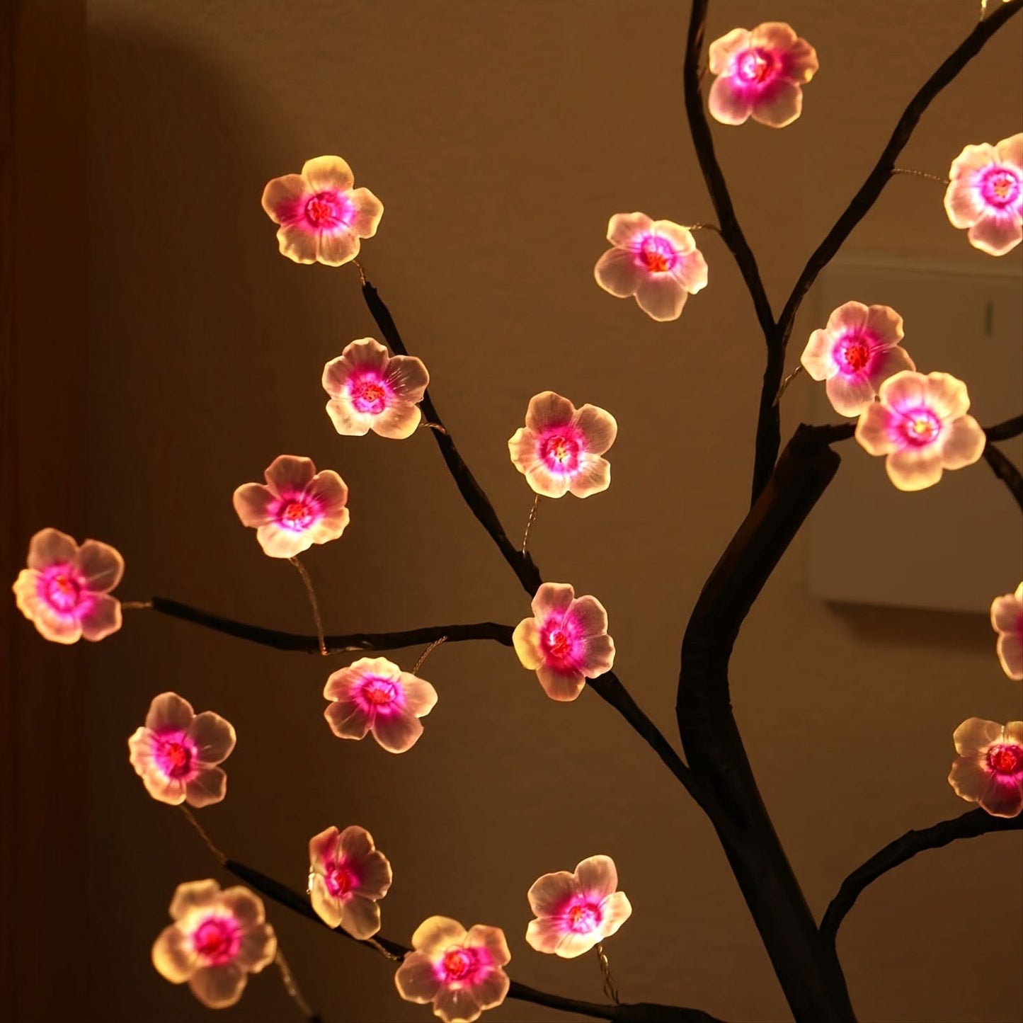 Cherry Blossom LED Bonsai Tree Lamp - USB & Battery Powered