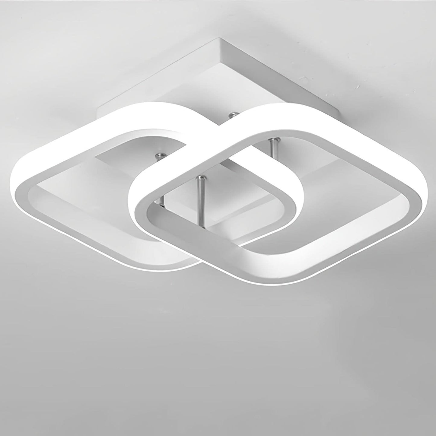 Modern Square LED Ceiling Light – Dual-Sided Tri-Color Light